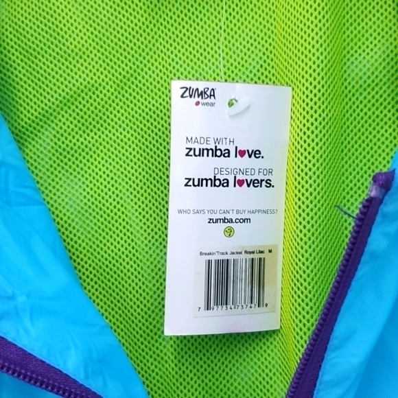 NEW Zumba Breakin' Track Jacket Purple Medium - Picture 4 of 7